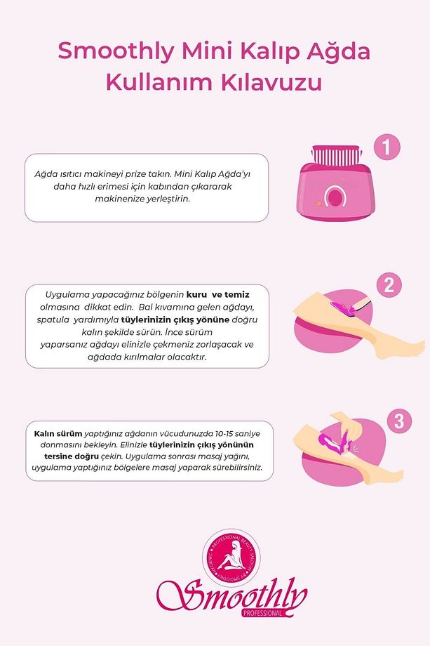 4 Parça Pudralı Soyulabilen Özel Bölge Bikini Ağdası Ağda Losyonu Spatula Seti - 4