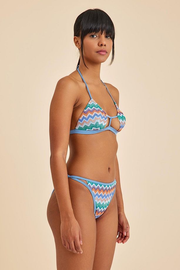 Hawaii Mavi Balensiz Üçgen Bralet Bikini Üst - 2