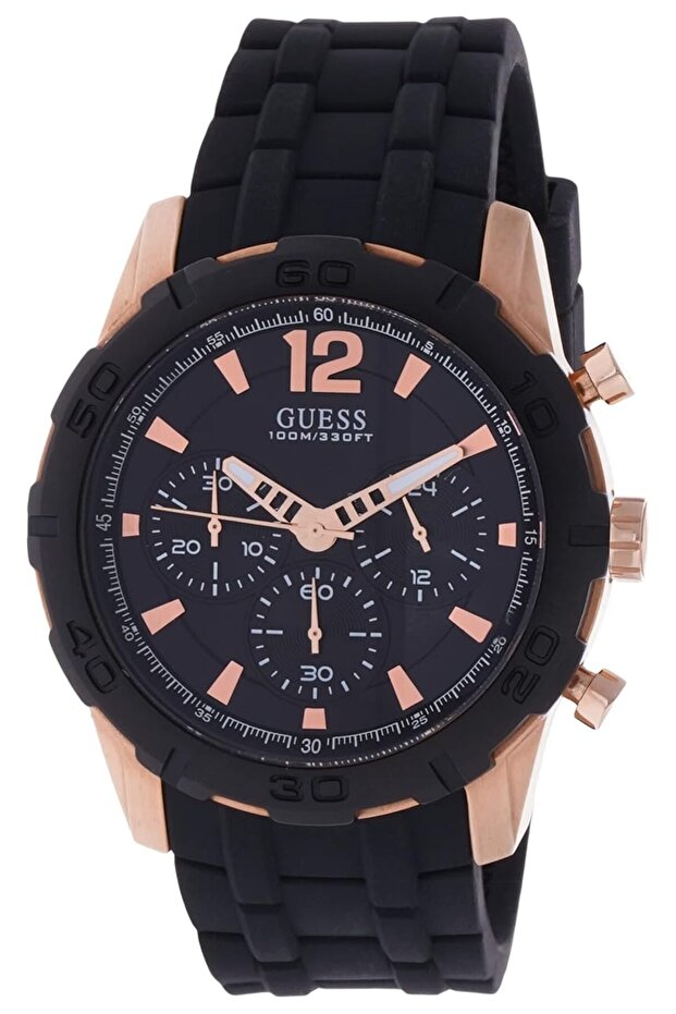 Guess Men Quartz Watch With Analog Display And Silicone Strap W0864G2 - 1