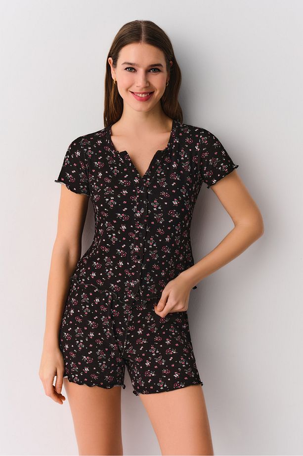 Mina Maskülen Şort Pijama Takımı - 1