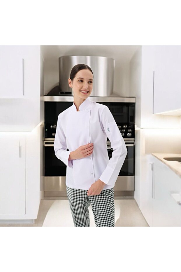 سترة الطباخ البيضاء للنساء من Chefpro