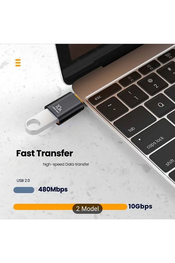 2 Adet Güçlü 3.0 Usb A Usb C Type C Data Veri Şarj Aktarımı Hız 36v 10a 240v Metal Kasalı - 3