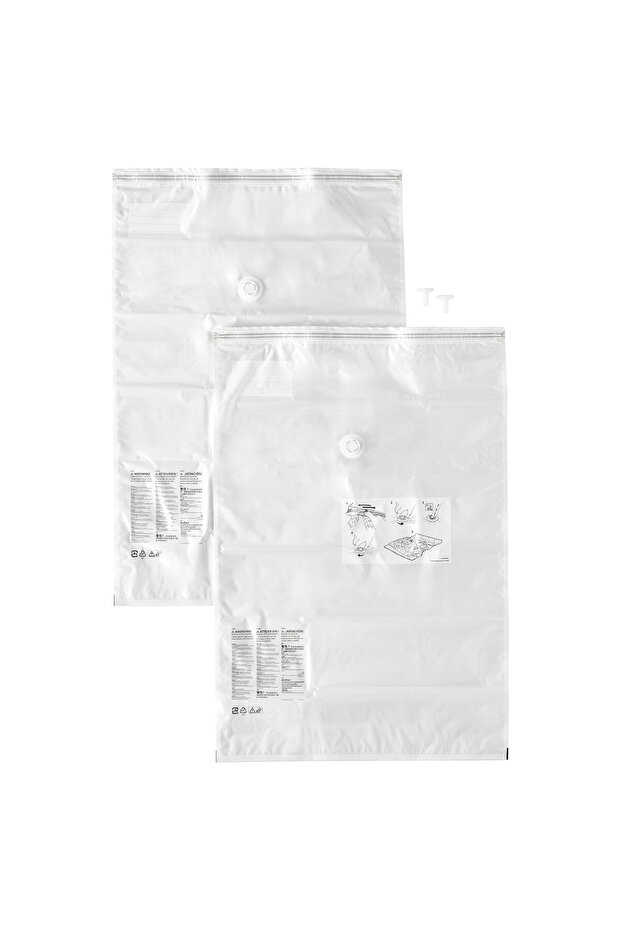 SPANTAD Vacuum-sealed bag, light grey, 67 x 100 cm 2 pieces