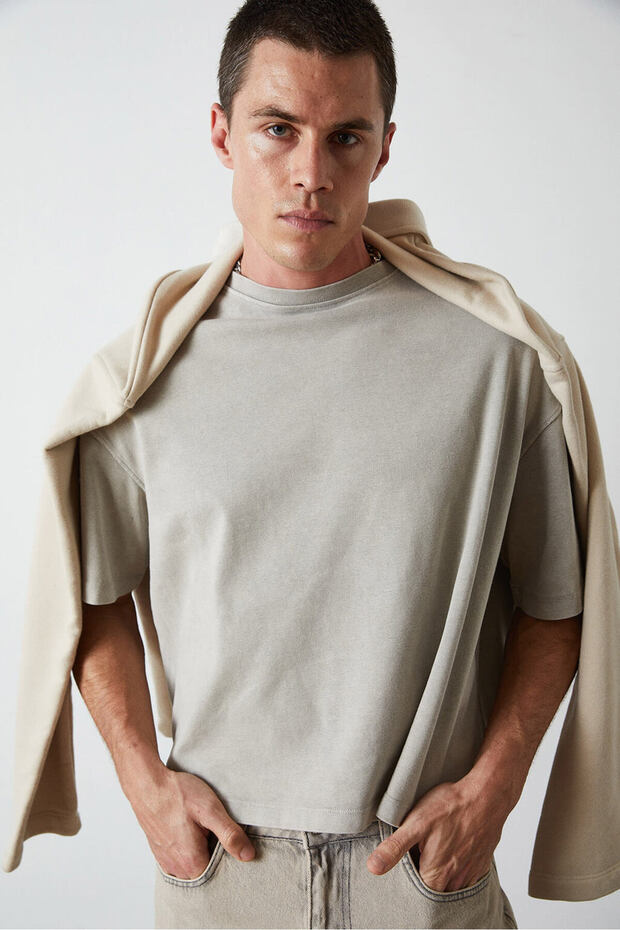 Pratelné oversize tričko Basic - 1