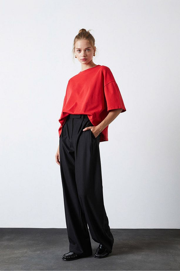 Yıkamalı Oversize Basic Tshirt - 3