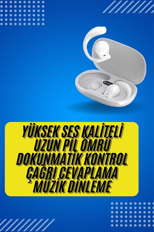 Android ve İOS Uyumlu Bluetooth Küpe Kulaklık Bluetooth Kulaklık Kablosuz - 2