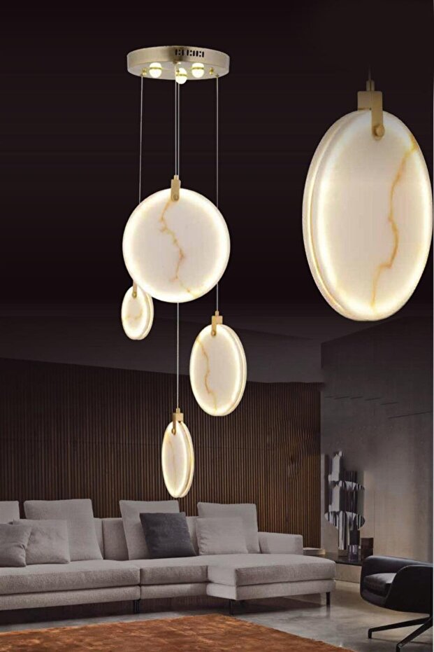 15w 25cm 4'lü Gold Sarkıt Led Avize - 1