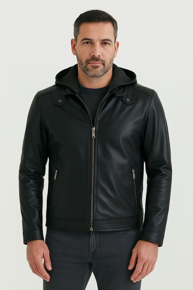 Activestyle Men's Genuine Leather Jacket