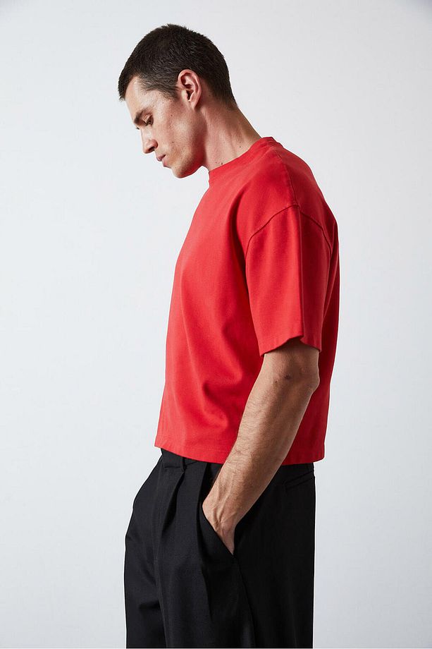 Yıkamalı Oversize Basic Tshirt - 1