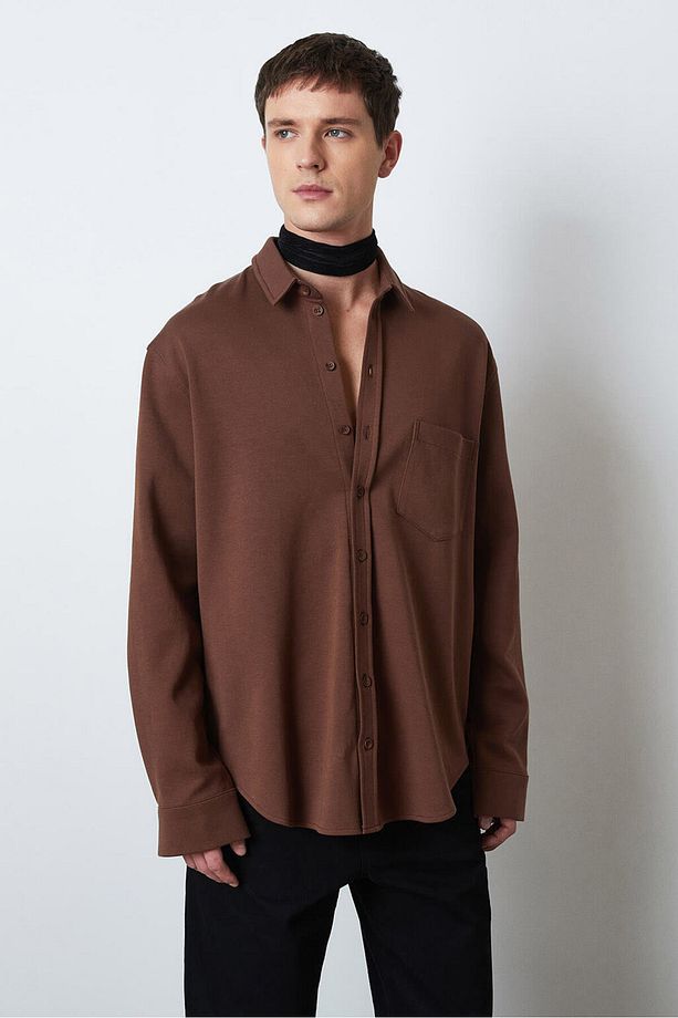 Örme Oversize Gömlek - 3