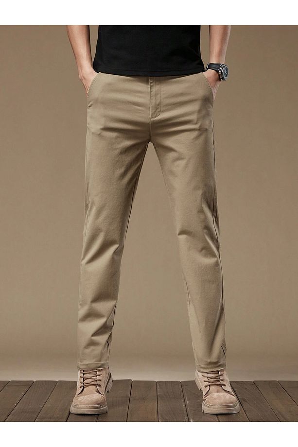 Casual Regular Fit Erkek Chıno Pantolon - 4