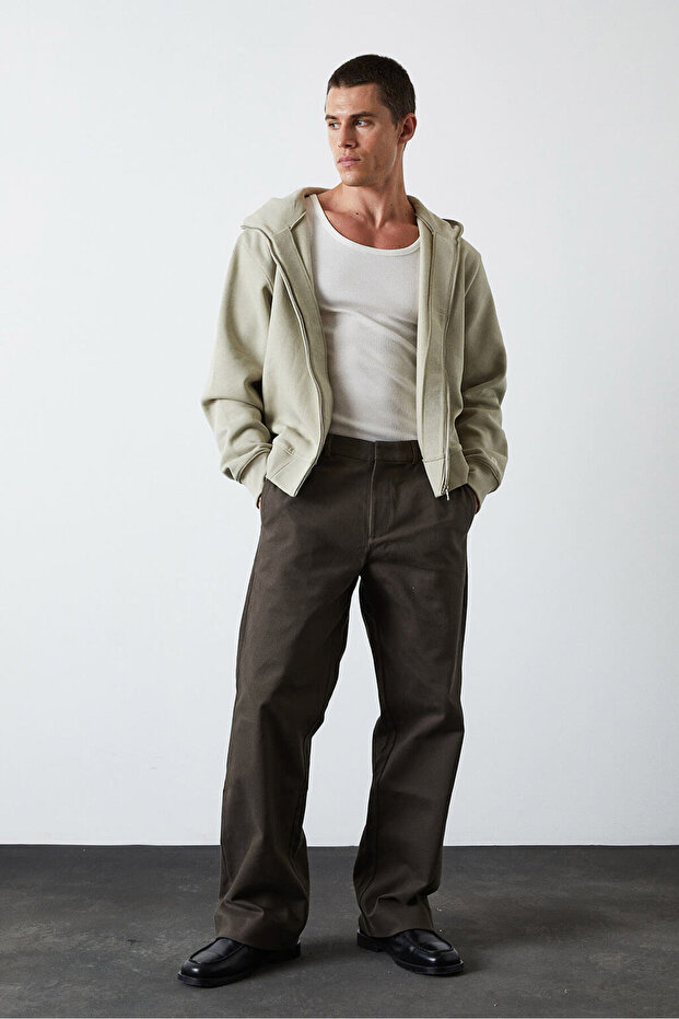 Oversize Kısa Hoodie - 1