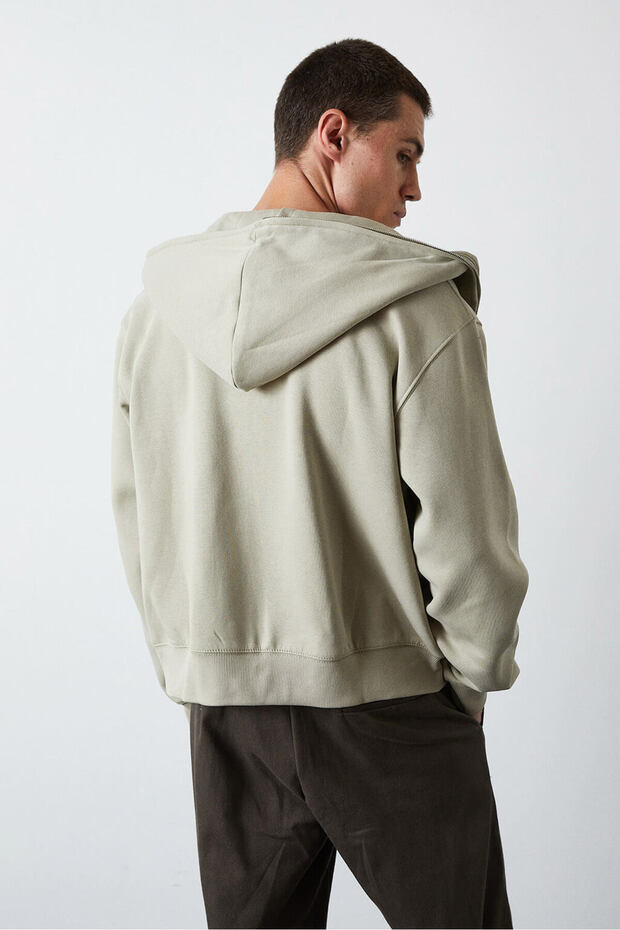 Oversize Kısa Hoodie - 5