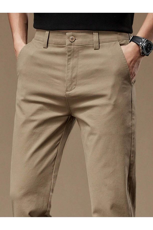 Casual Regular Fit Erkek Chıno Pantolon - 5
