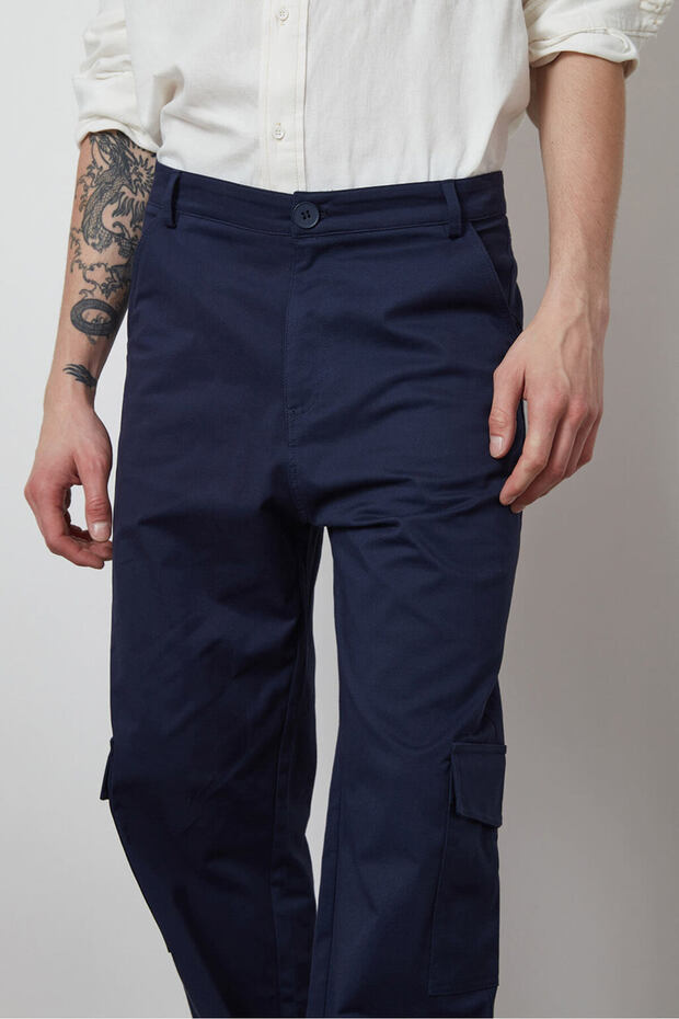 Gabardin Kargo Pantolon - 4