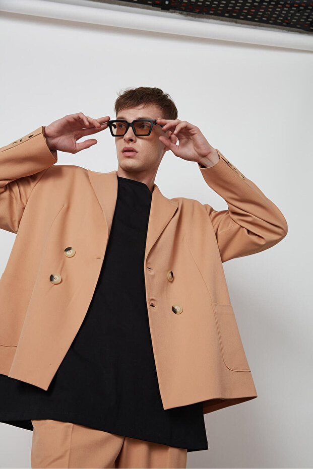 Kruvaze Oversize Ceket - 1