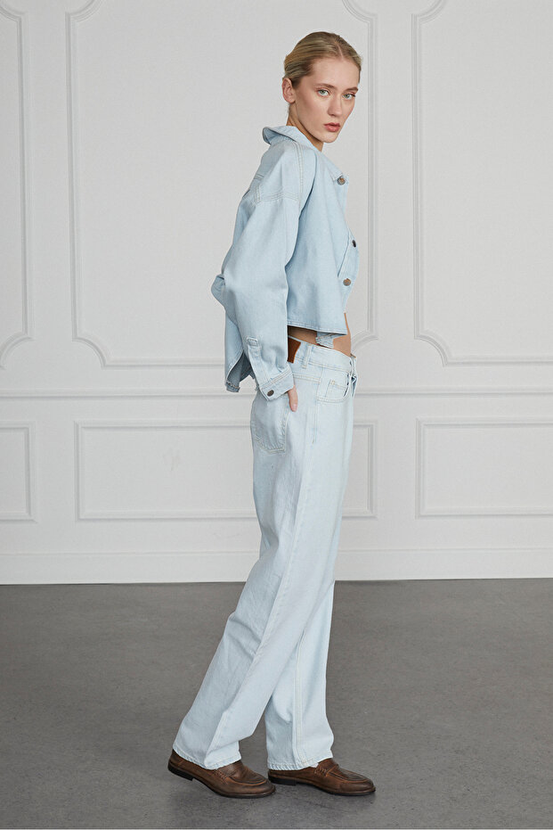 Denim Crop Gömlek - 2