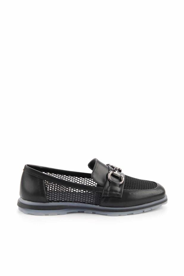 Black Women's Loafer Shoes01225092509