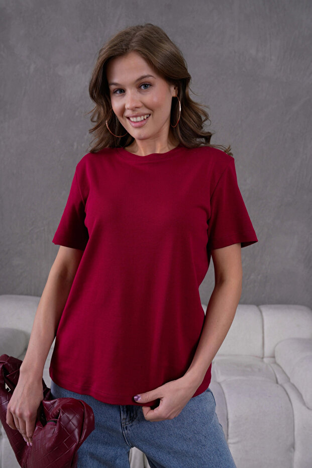 Crew Neck Basic T-shirt - 5