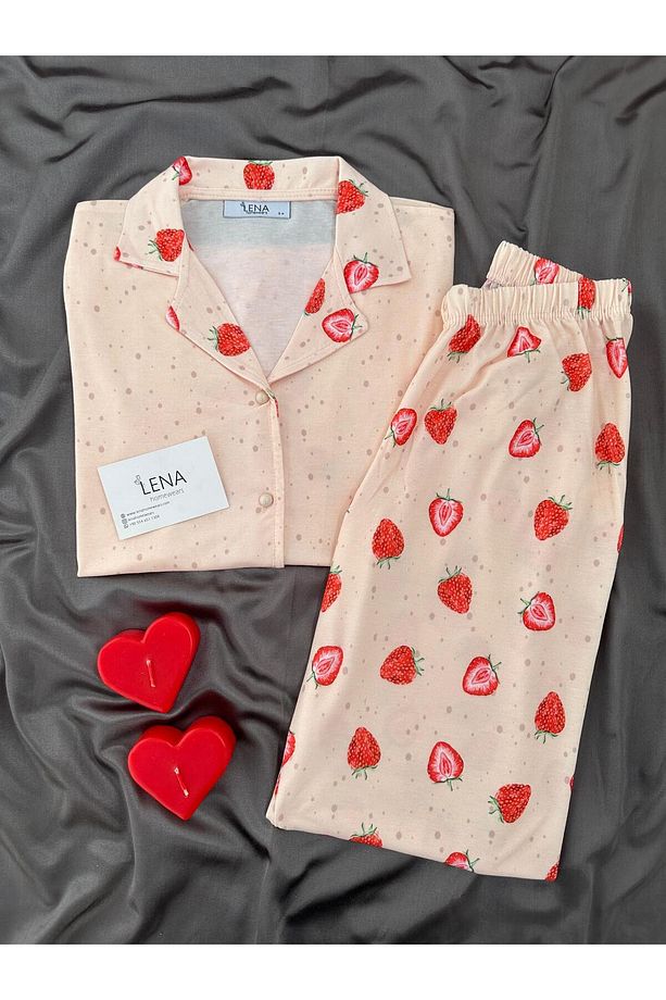Çelik Devir Kısa Kolu Pijama Takımı - 1