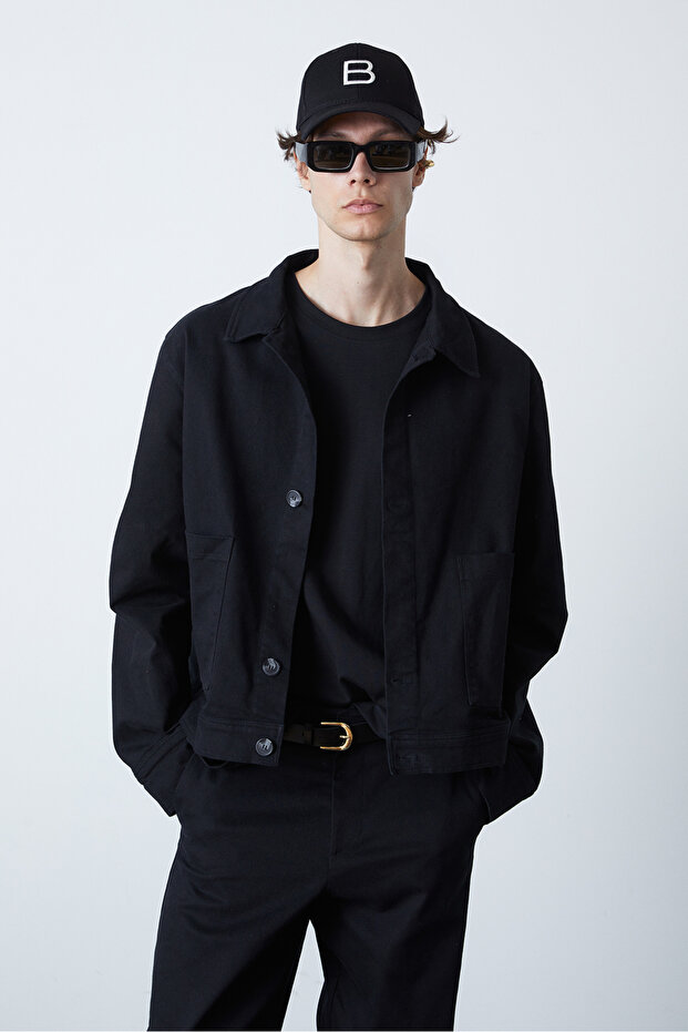 Cep Detaylı Gabardin Ceket - 3