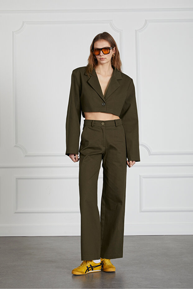 Balon Kol Crop Ceket - 2