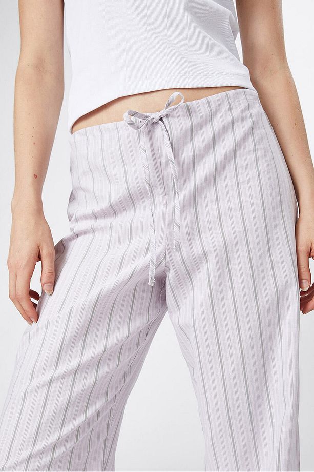 Bağcıklı Poplin Pantolon - 3