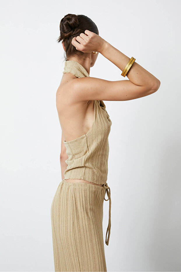 Sırt Dekolte Bohem Bluz - 2