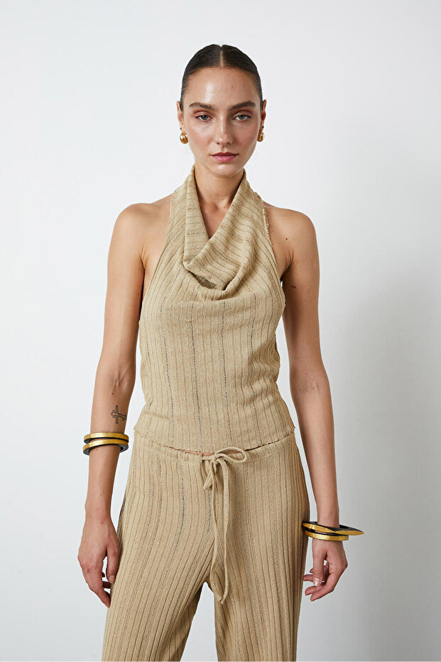 Sırt Dekolte Bohem Bluz - 3