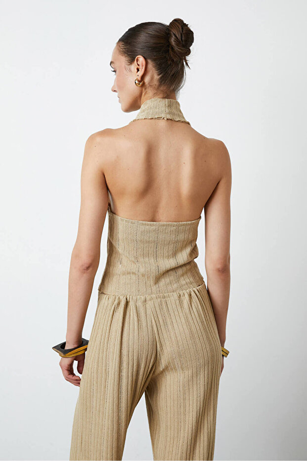 Sırt Dekolte Bohem Bluz - 5