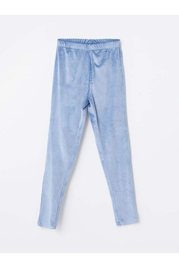 Basic Girls' Velvet Leggings with Elastic Waist (W4)