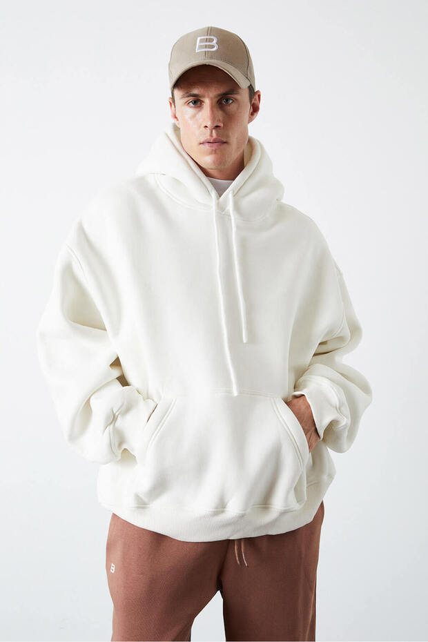 Kapşonlu Oversize Sweatshirt - 3