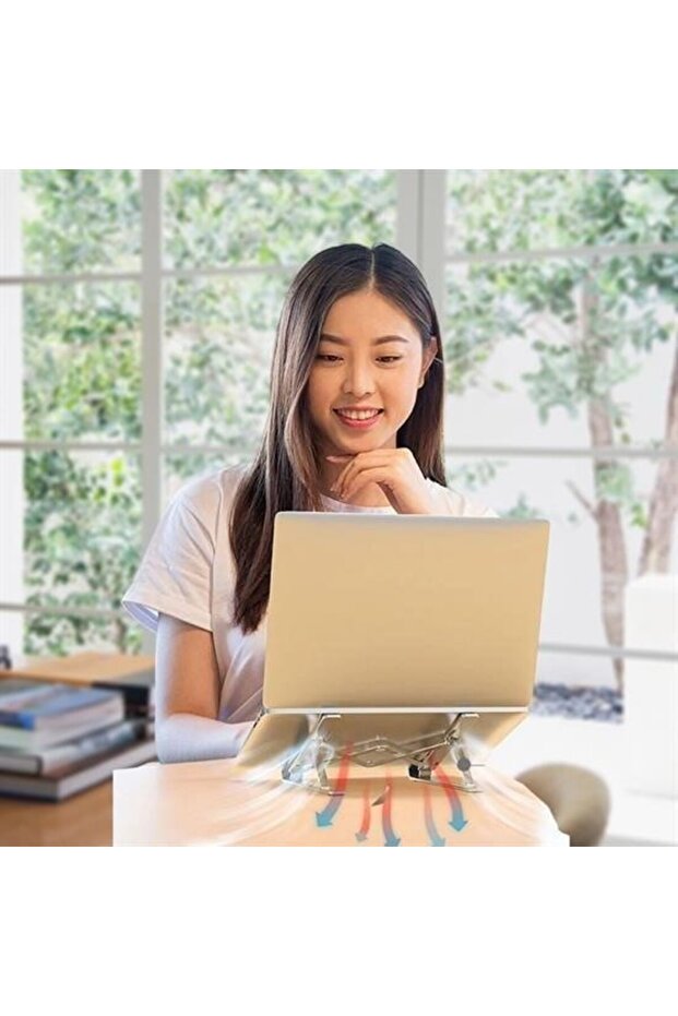 ® Adjustable Laptop Support Base Fully Foldable Portable Laptop Riser - 2