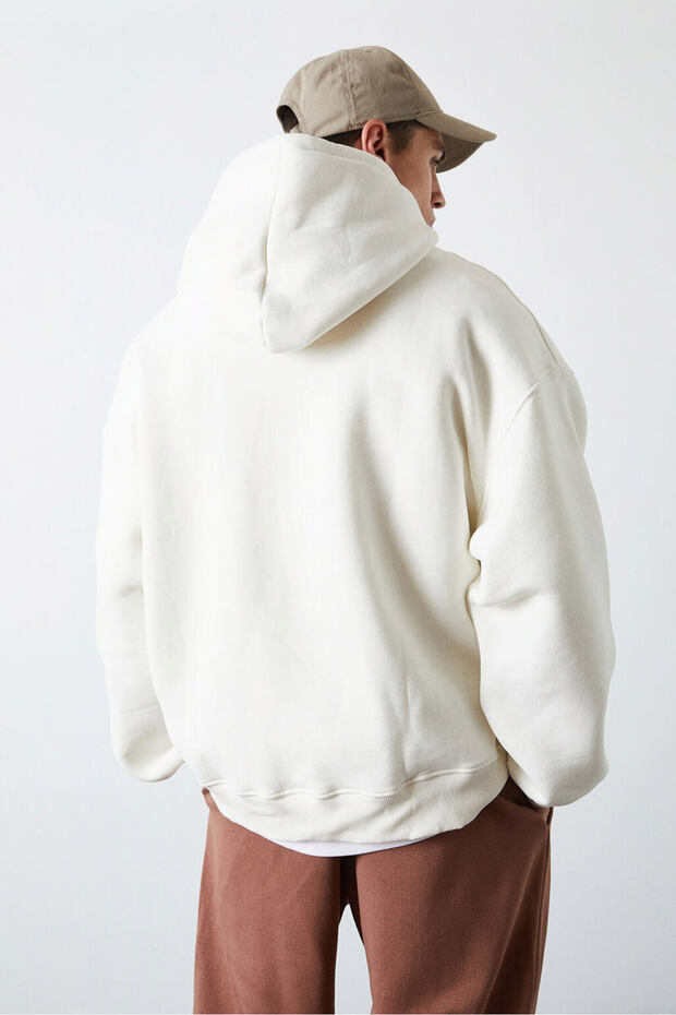 Kapşonlu Oversize Sweatshirt - 5