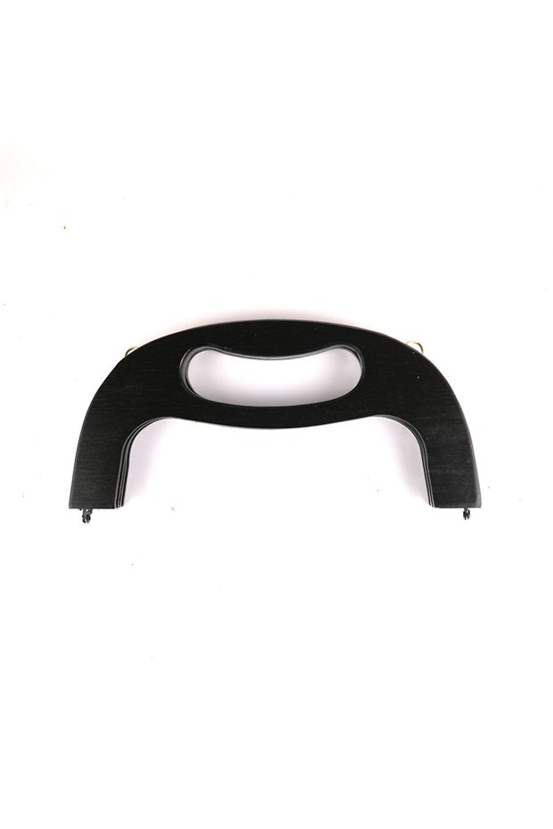 Magnetic Wooden Purse Bursu C Model Wooden Purse Handle with Handle 25 cm Black