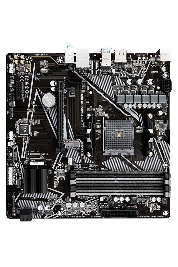 GIGABYTE A520M DS3H V2 motherboard, Socket AM4 - 1