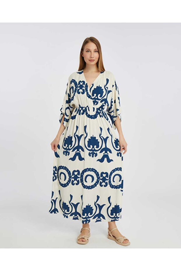 Summer Printed Viscose Fabric Women Dress