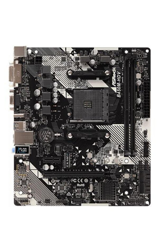 Placa de Baza ASRock B450M-HDV R4.0, AMD B540, AM4, DDR4, mATX - 1