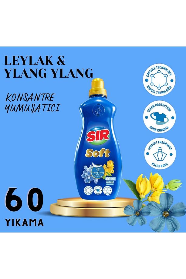 Konsantre Çamaşır Yumuşatıcısı Leylak & Ylang Ylang 1440 ml 60 Yıkama 4 Adet - 3