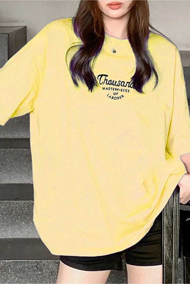 Women Printed Crew Neck Relaxed Cut T-Shirt