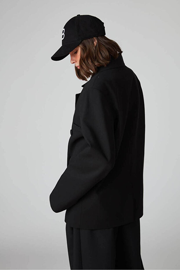 Kruvaze Oversize Ceket - 4