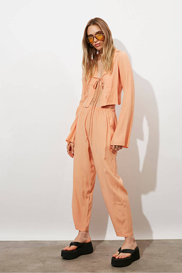 Tensel Bağlamalı Bluz - 2