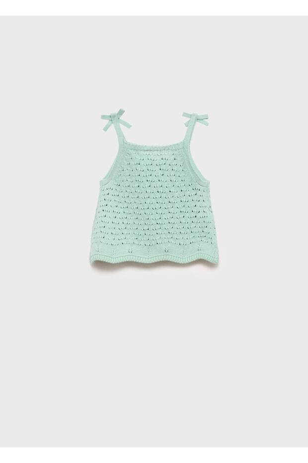 Askılı kroşe bluz - 3