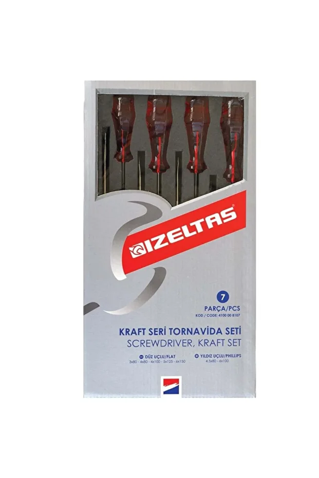 4100 Yıldız Tornavida Seti Kraft 7 Parça - 2