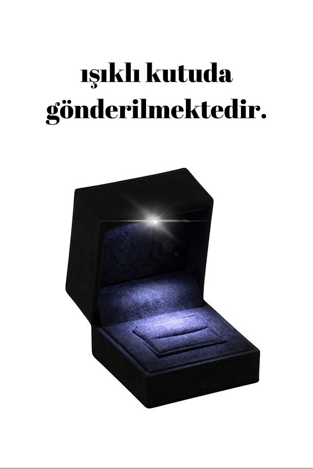1 karat tektaş ve tamtur yüzük - 4