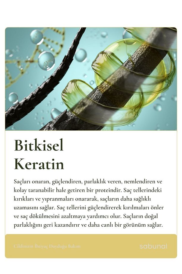 Bitkisel Keratin 50 ml -Saç Bakımı Şampuanlara Uygun Destekleyici İçerik - 3