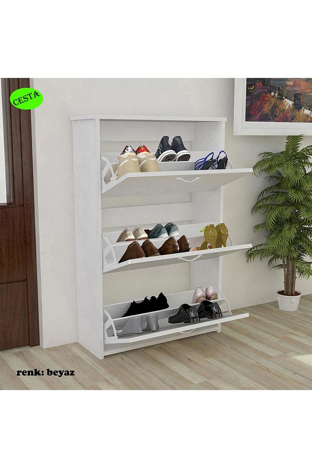 Duser Kapaklı Ayakkabılık Dolabı 3 Kapaklı Ayakkabı Dola - 1