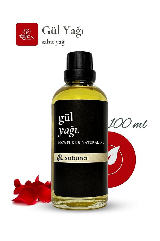 Gül Yağı 100 ml - Cilt Bakımı, Rahatlatıcı Masaj ve Aromaterapi Yağı - 1