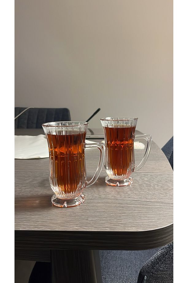 68001 Glamour Keyif Kulplu Çay Bardağı 6'lı - 2