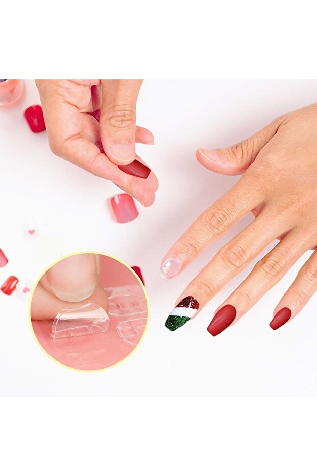 24'lü Zararsız Pro Çift Taraflı Protez Takma Tırnak Yapıştırma Bandı - 4